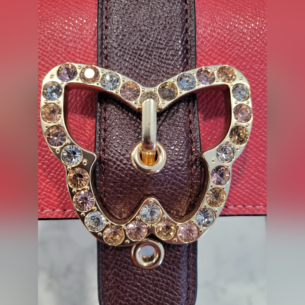 Coach Gemma Crossbody Bag in Colorblock with Butterfly Buckle. - Picture 8 of 11